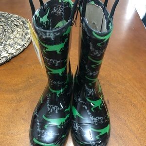 Little Boys rubber DINO boots